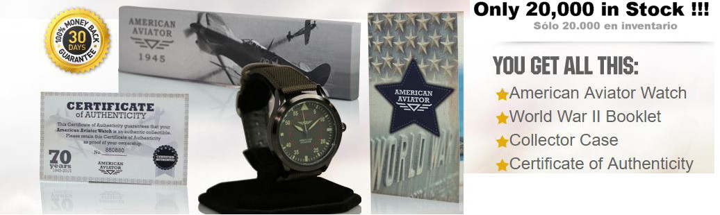 American aviator hotsell 1945 watch